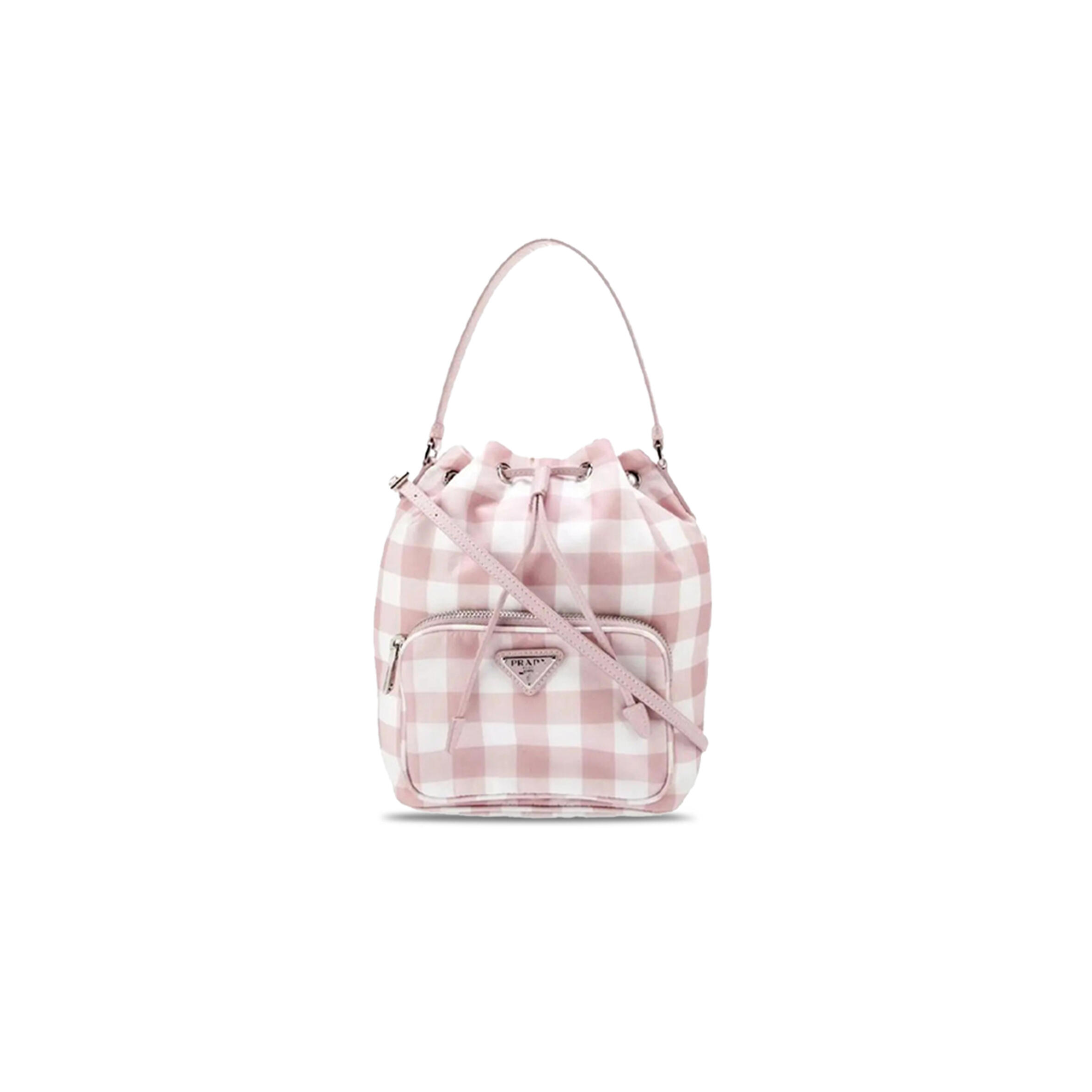 PRADA MICROFIBER BUCKET BAG 1BH038 (22.5*17.5*12cm)  PRADA MICROFIBER BUCKET BAG 1BH038 (22.5*17.5*12cm)